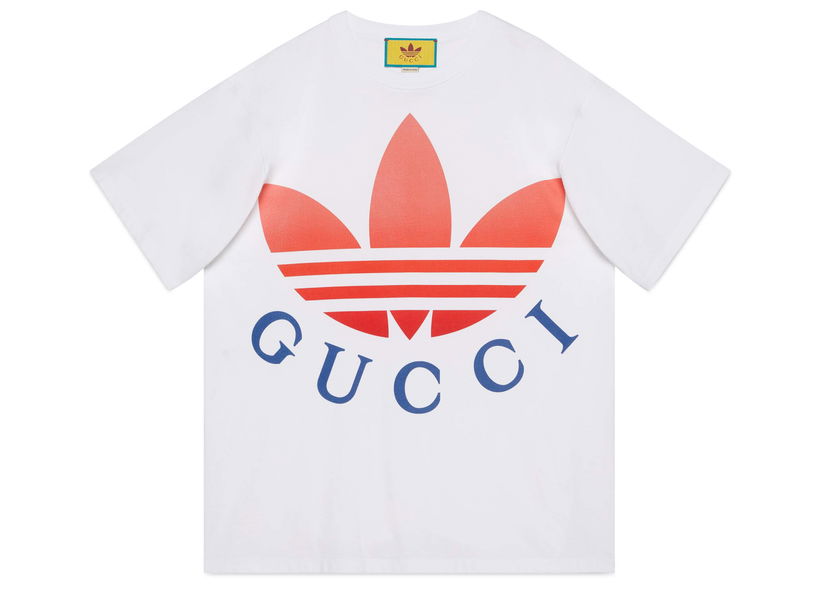 Tričko Gucci x Adidas T-Shirt White/Red Šedá | 723384 XJE2A 9280