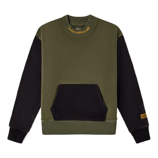 Mikina Vans World Code Mock Fleece Crew Sweater Zelené | VN0A54M9KCZ, 0