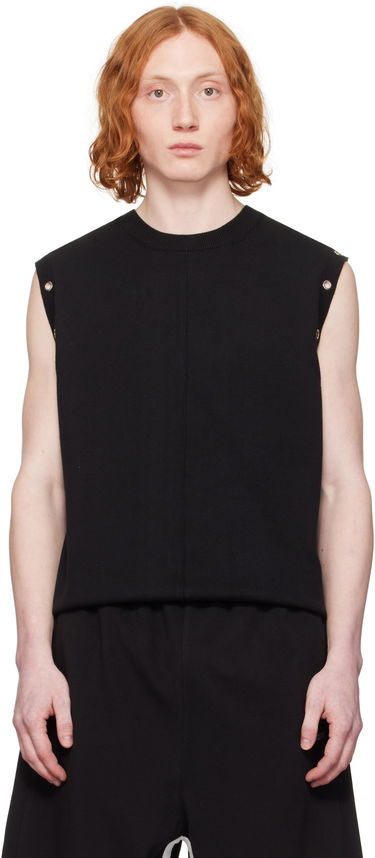 Tielko We11done We11done Eyelet Knit Vest Čierna | WD-KV0-25-677-M-BK, 0