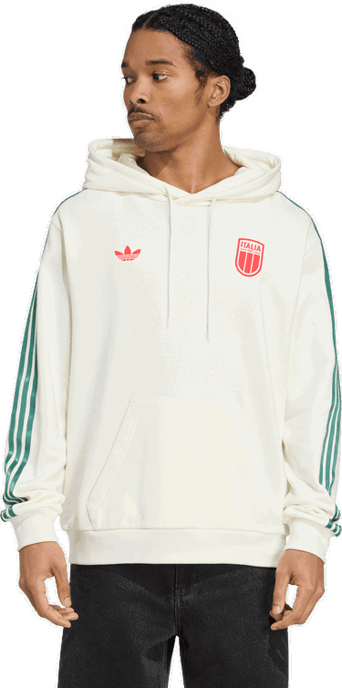 Mikina adidas Performance Italy Hoodie Biela | JW9731, 2