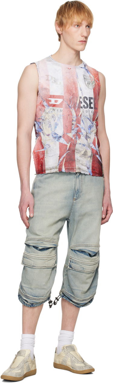 Tielko Diesel Diesel T-Per Stripe Tank Top Biela | A18700-0SKBT-42AA, 3
