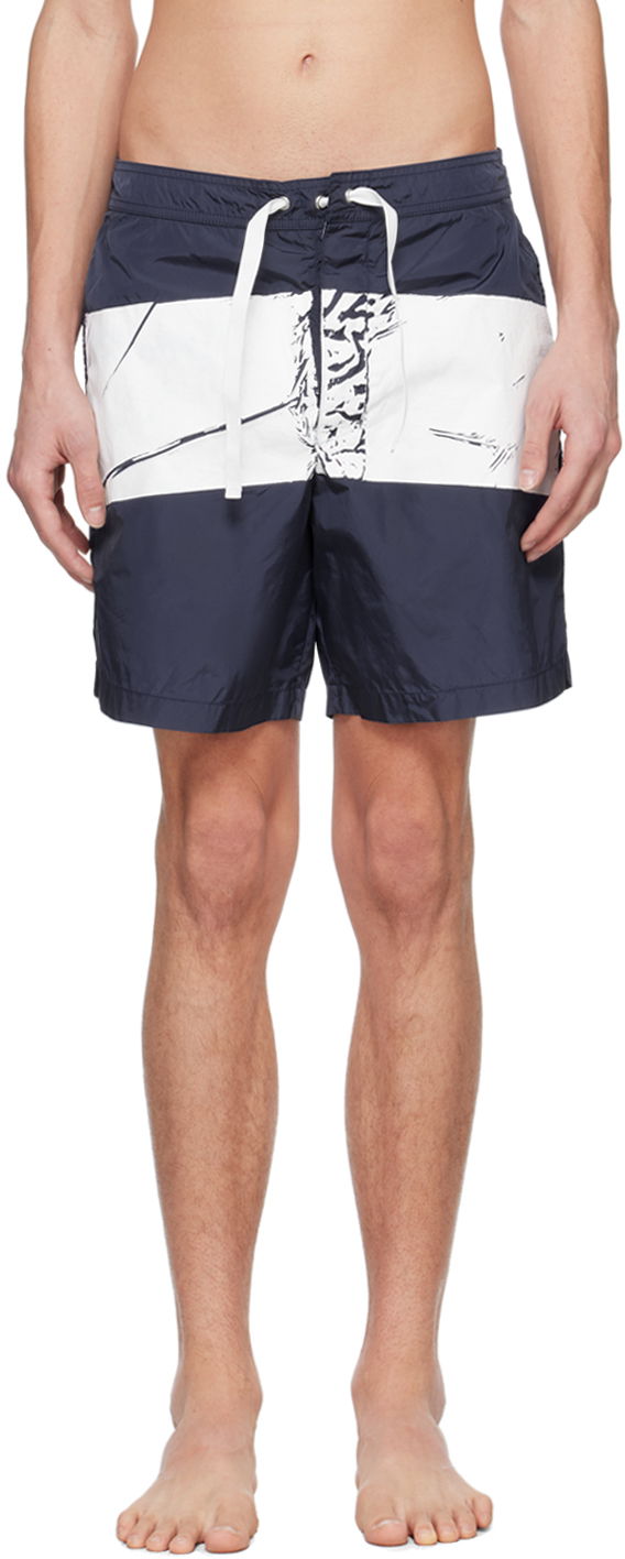 Plavky Stone Island Navy Bonded Swim Shorts Navy | 8015B02X6, 0