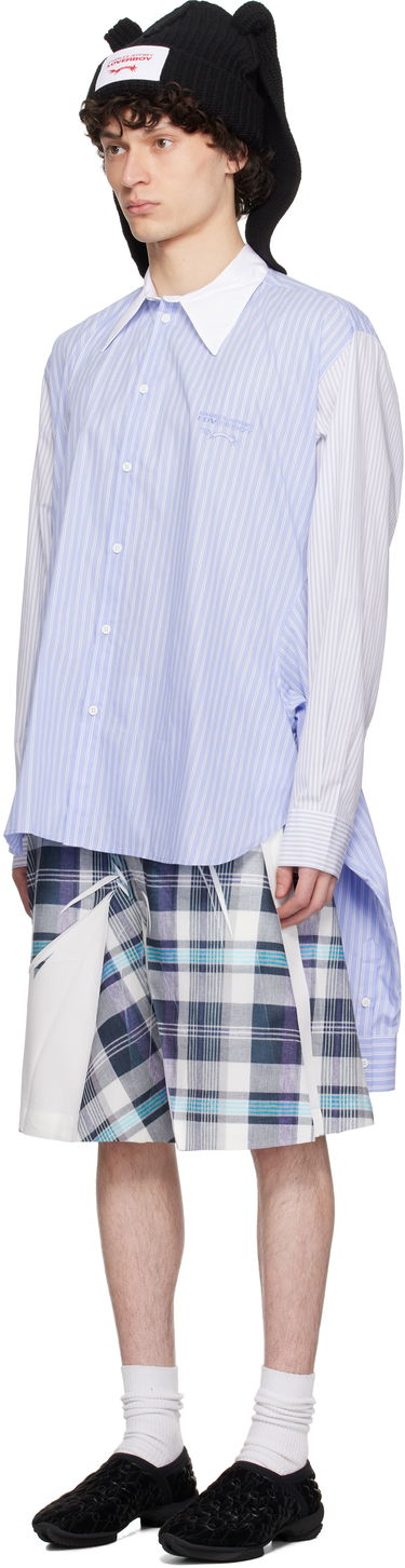 Košeľa Charles Jeffrey Loverboy Charles Jeffrey LOVERBOY Hug Tie-Front Striped Shirt Modrá | 54070302, 3