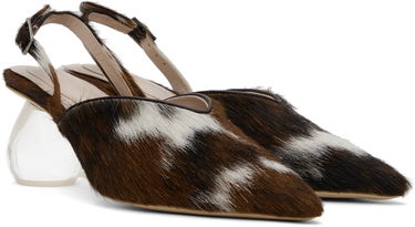 Tenisky a topánky Simone Rocha Simone Rocha Pointed Slingback Calf Hair Heels Hnedá | LH14P 0794, 3