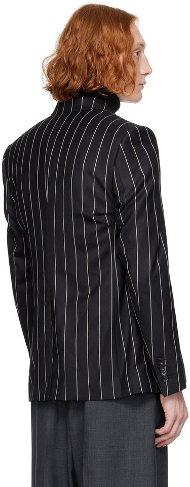 Bunda Dolce & Gabbana Dolce & Gabbana Pinstripe Double-Breasted Blazer Čierna | G2QU4TFR204, 2