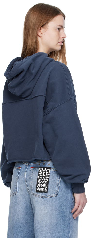 Mikina Ksubi Ksubi Oh G Cropped Hoodie Modrá | WFA25FL004, 2