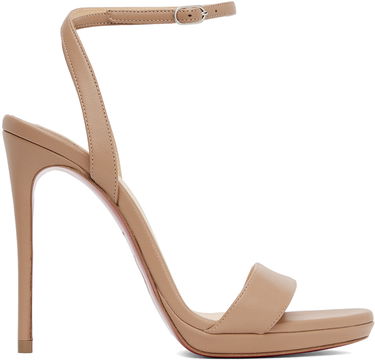 Starostlivosť o obuv Christian Louboutin Christian Louboutin Loubi Queen 120 Heeled Sandals Béžová | 1191582, 0