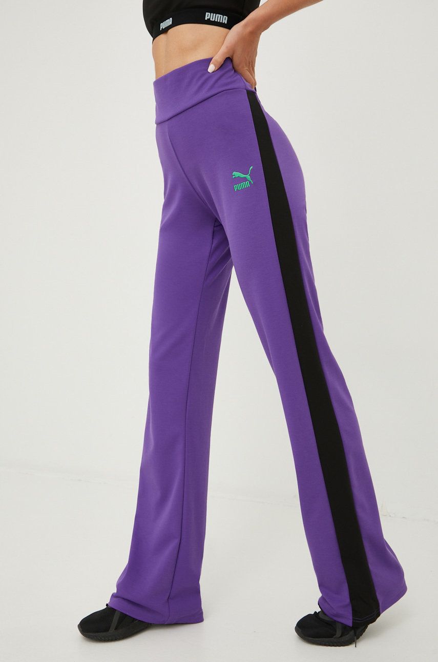Nohavice a džínsy Puma Dua Lipa X T7 Pants Fialová | 536629, 0