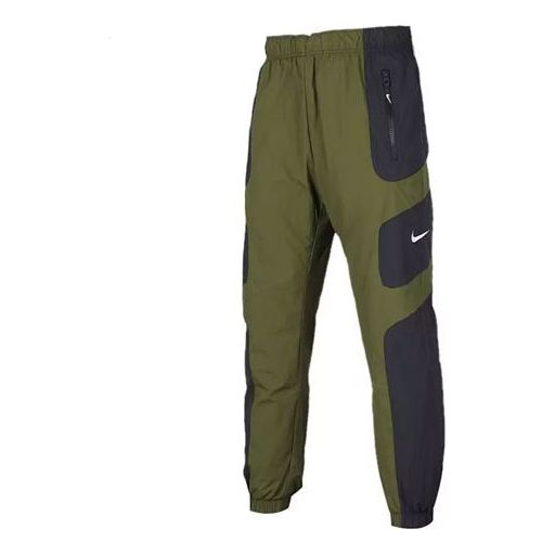 Tepláky Nike Sportswear Woven Quick Dry Splicing Casual Pants Zelené | BV5216-010