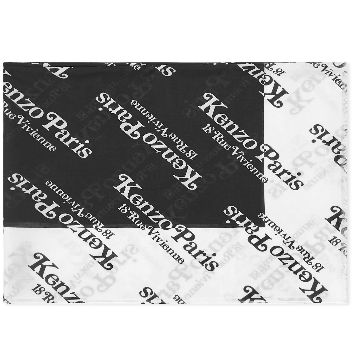 Šál KENZO Paris Stole Logo Scarf Čierna | FE58EU720PED-99, 0