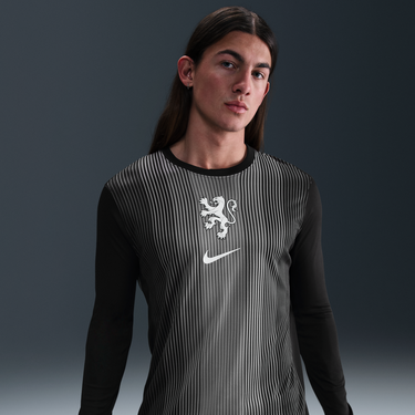 Dres Nike Netherlands 2025/26 Stadium Dri-FIT Replika Long Sleeve Goalkeeper Soccer Jersey Čierna | HQ1129-010, 4