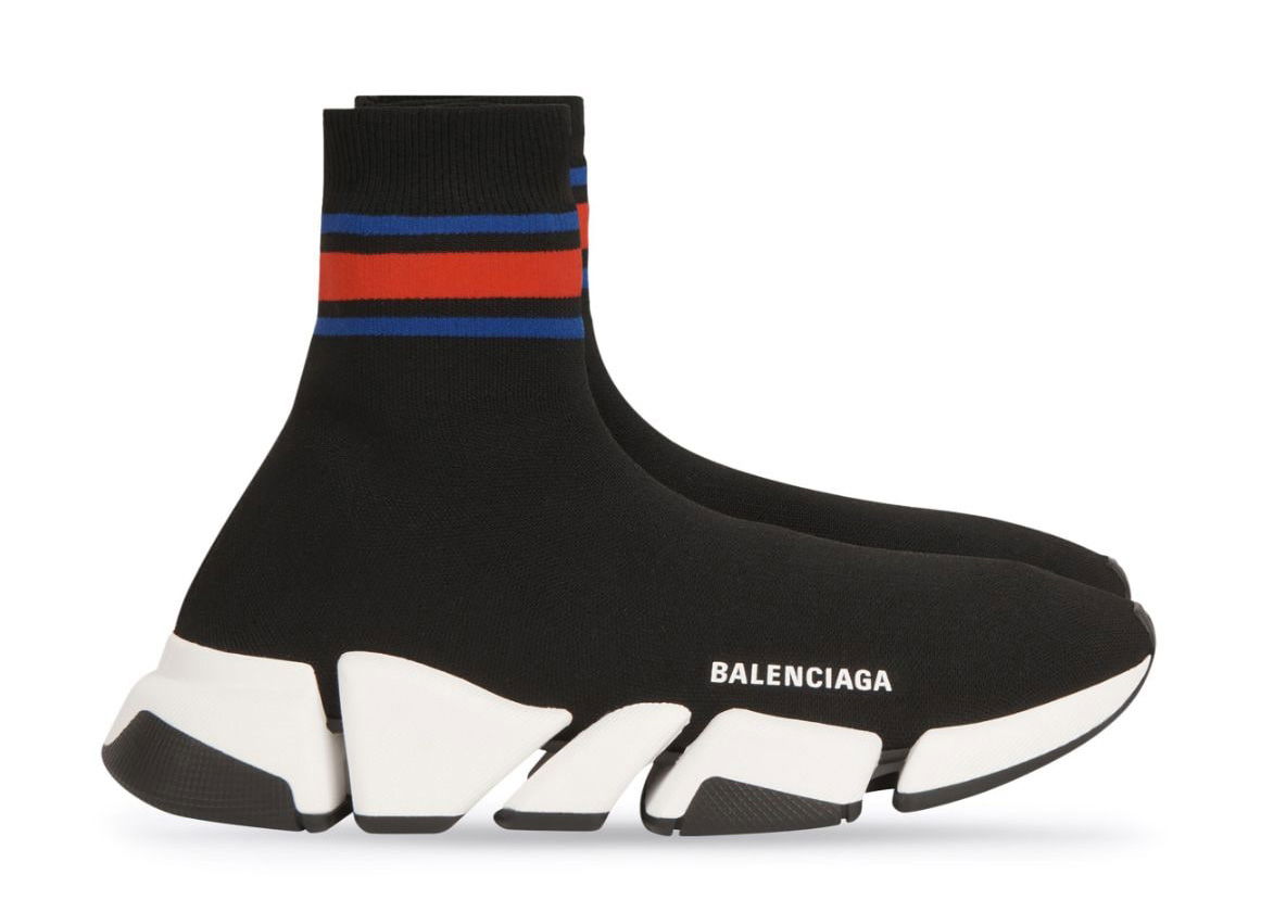 Tenisky a topánky Balenciaga Speed 2.0 Black Blue Red Stripe Čierna | 674617W2F611046, 0