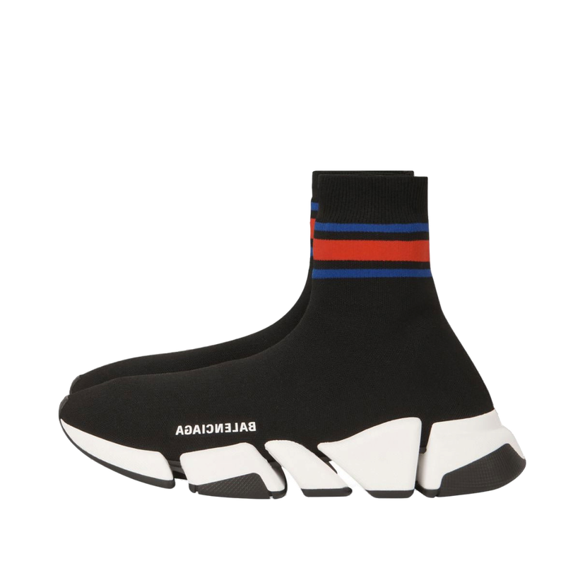Tenisky a topánky Balenciaga Speed 2.0 Black Blue Red Stripe Čierna | 674617W2F611046