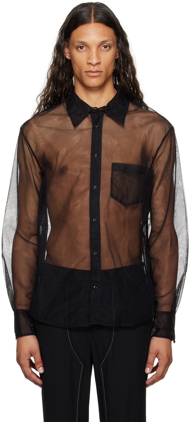 Košeľa Simone Rocha Simone Rocha Sheer Shirt Čierna | 5289 0069, 0