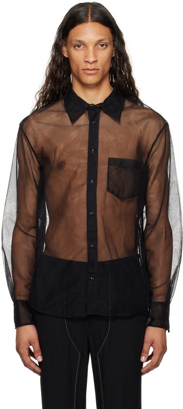Košeľa Simone Rocha Simone Rocha Sheer Shirt Čierna | 5289 0069, 0