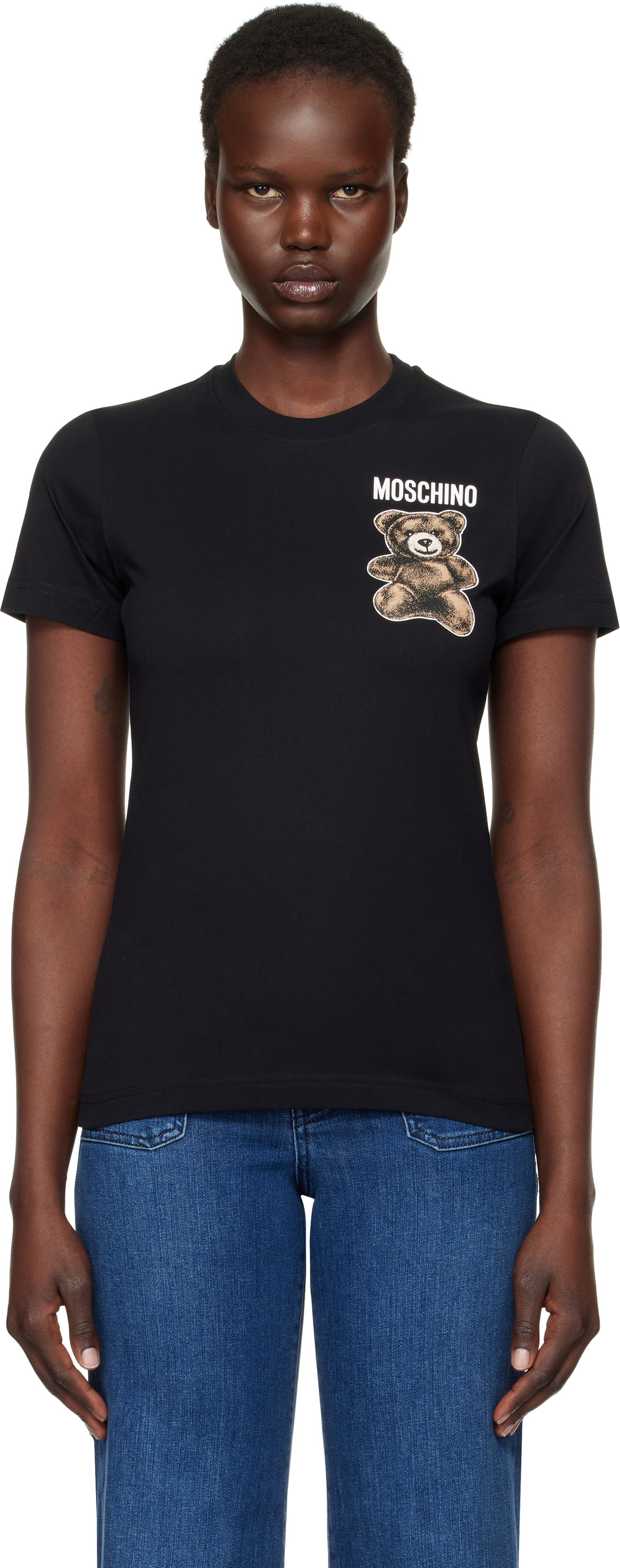 Tričko Moschino Teddy Bear Graphic T-Shirt Čierna | V070805411555, 0