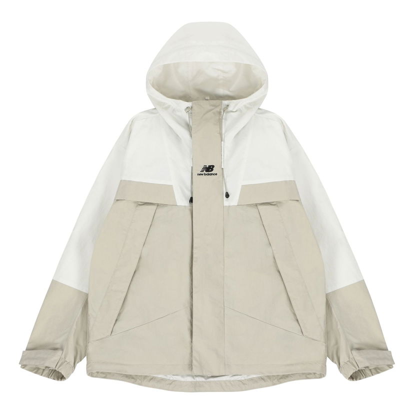 Vetrovka New Balance Colorblock Hooded Jacket Béžová | 5AC14103-BEI