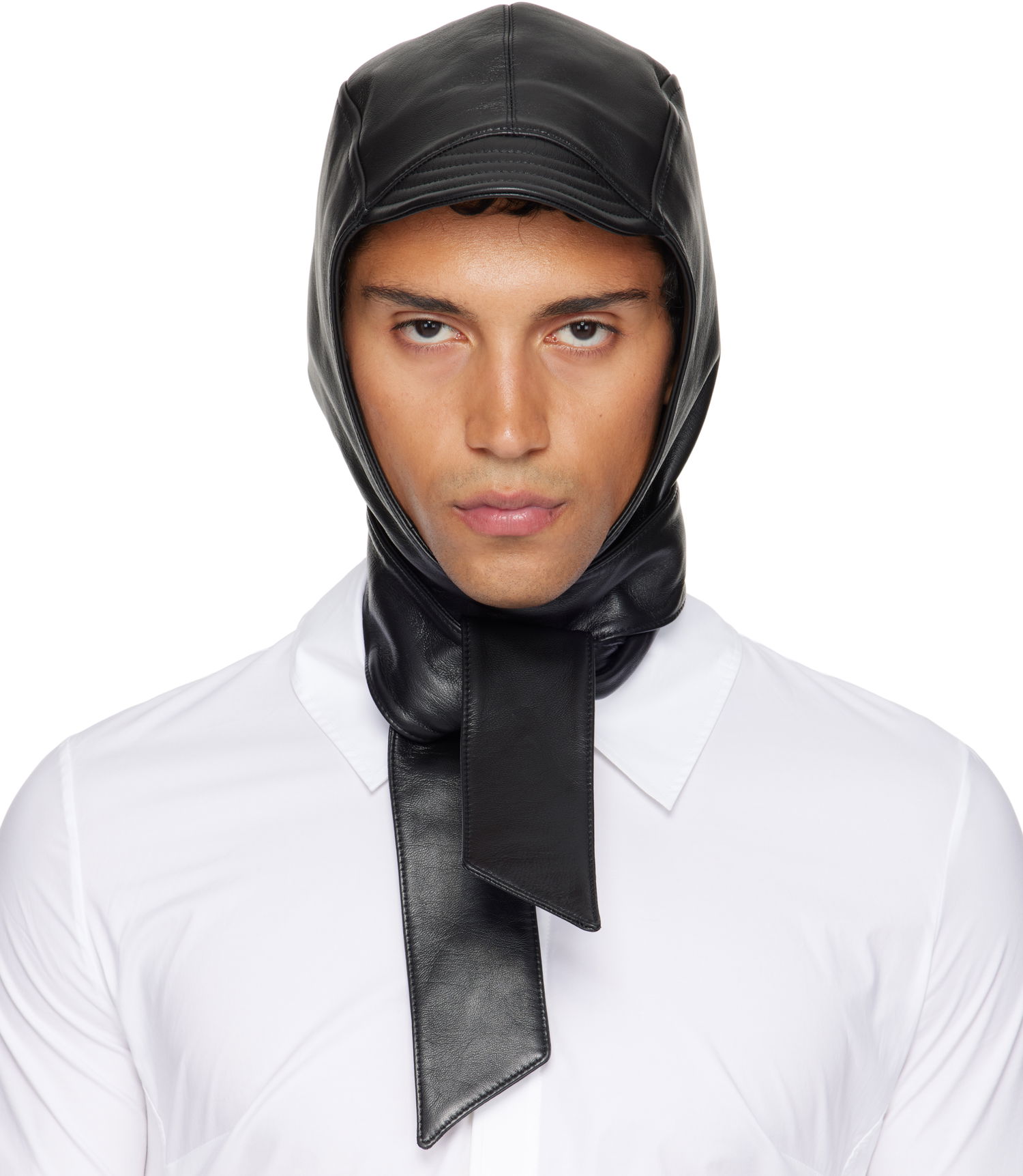 Klobúk Jean Paul Gaultier Jean Paul Gaultier Leather Hood Čierna | 25/03-U-AC024-L030-00, 0
