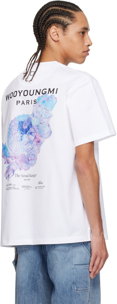 Tričko WOOYOUNGMI WOOYOUNGMI 3D Coral Back Logo T-Shirt Biela | W251TS05, 2