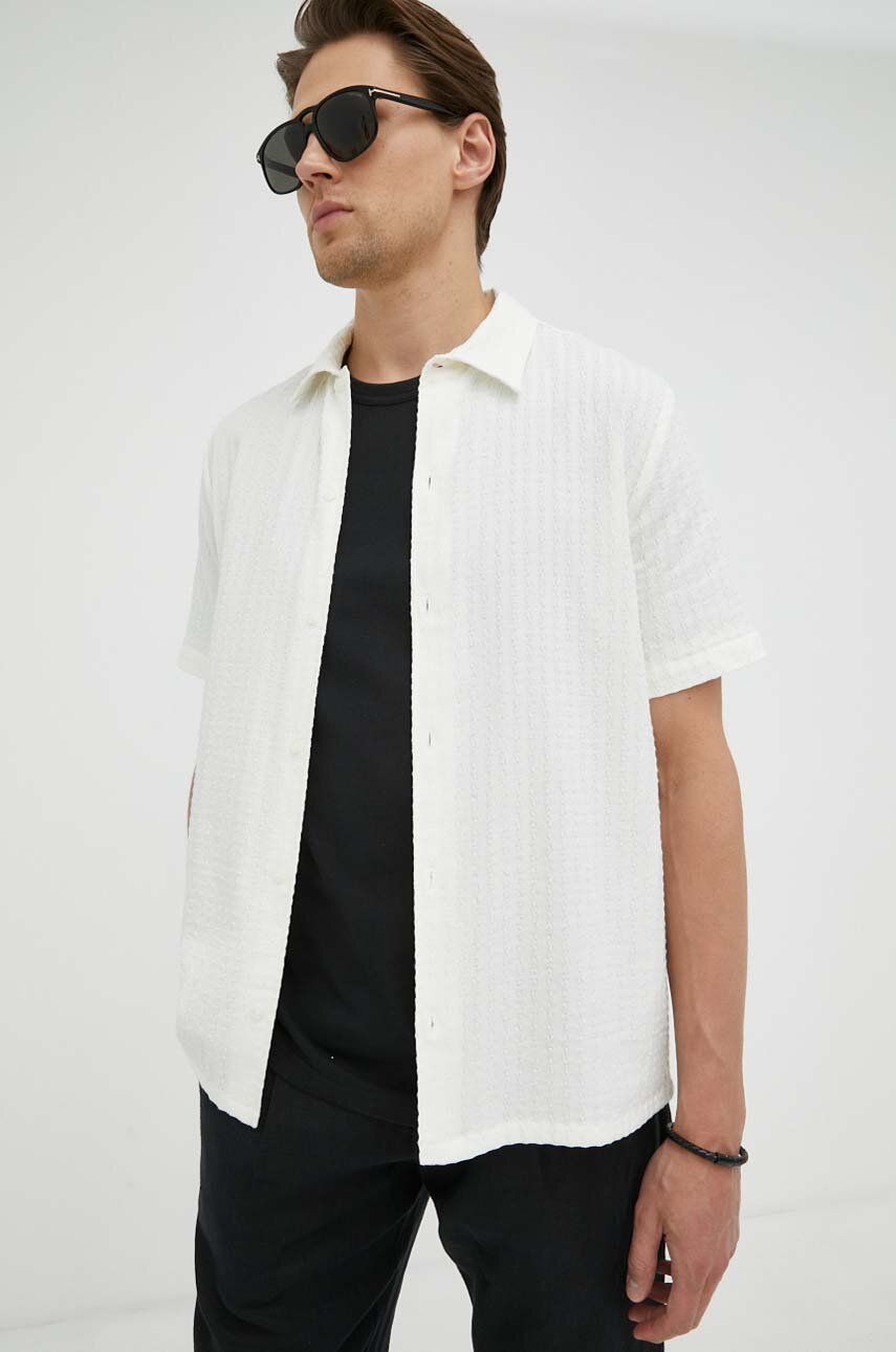 Košeľa Samsoe Samsoe Avan JX Shirt Biela | M23100072, 0