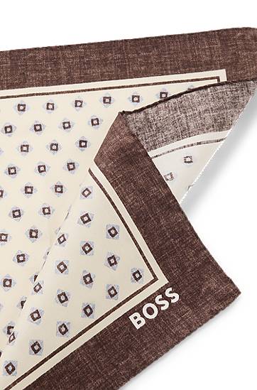 Doplnky BOSS BOSS Pocket Square with Print Hnedá | 50546029, 1
