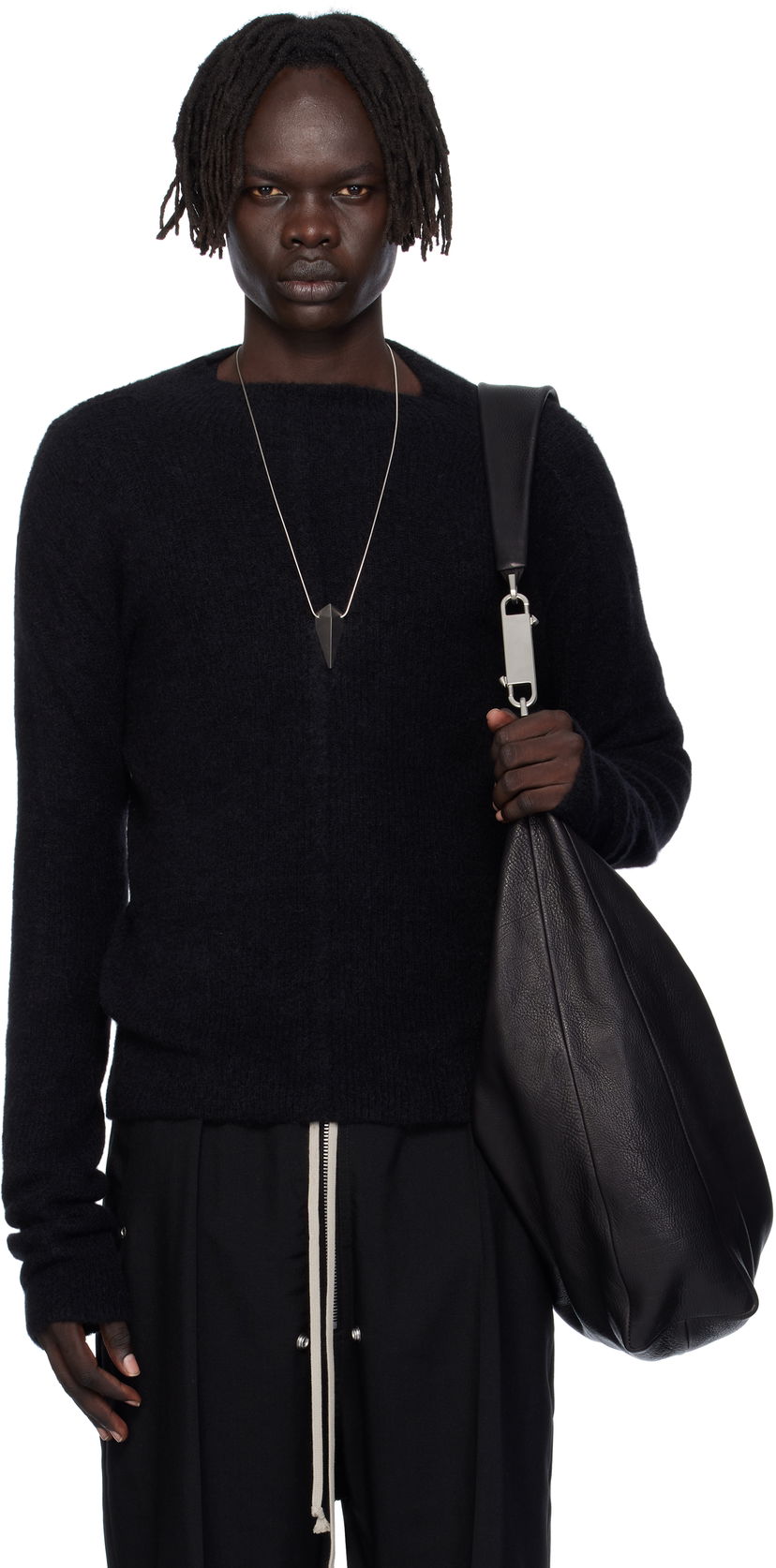 Sveter Rick Owens Rick Owens Headon Pull Sweater Čierna | RU02E1690 KWP