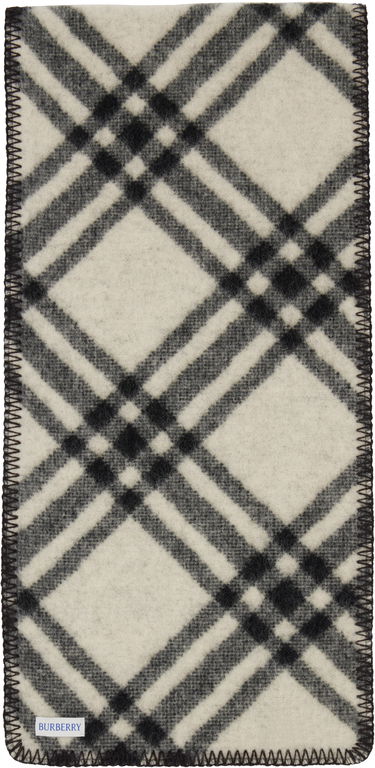 Šál Burberry Burberry Tri Bar Check Wool Scarf Čierna | 8114301, 1