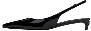 Tenisky a topánky Dolce & Gabbana Dolce&Gabbana Patent Slingback Kitten Heels Čierna | CG0701 A1471, 2