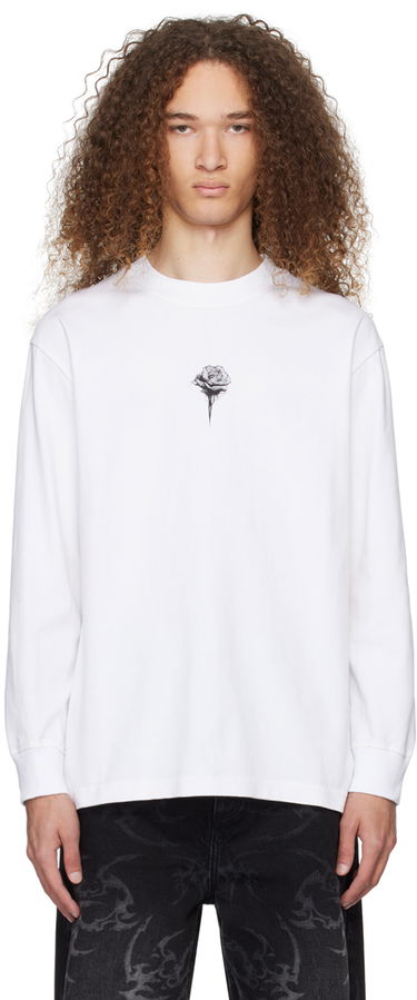 Tričko Han Kjøbenhavn Han Kjobenhavn Rose Graphic Long Sleeve T-Shirt Biela | M-133231, 0
