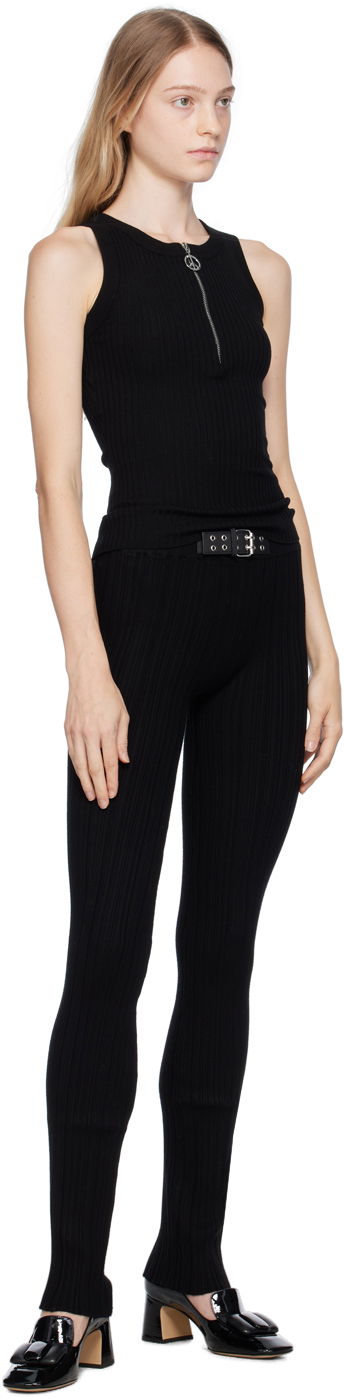 Nohavice Moschino Jeans Buckle Detail Trousers Čierna | 380 8711, 3
