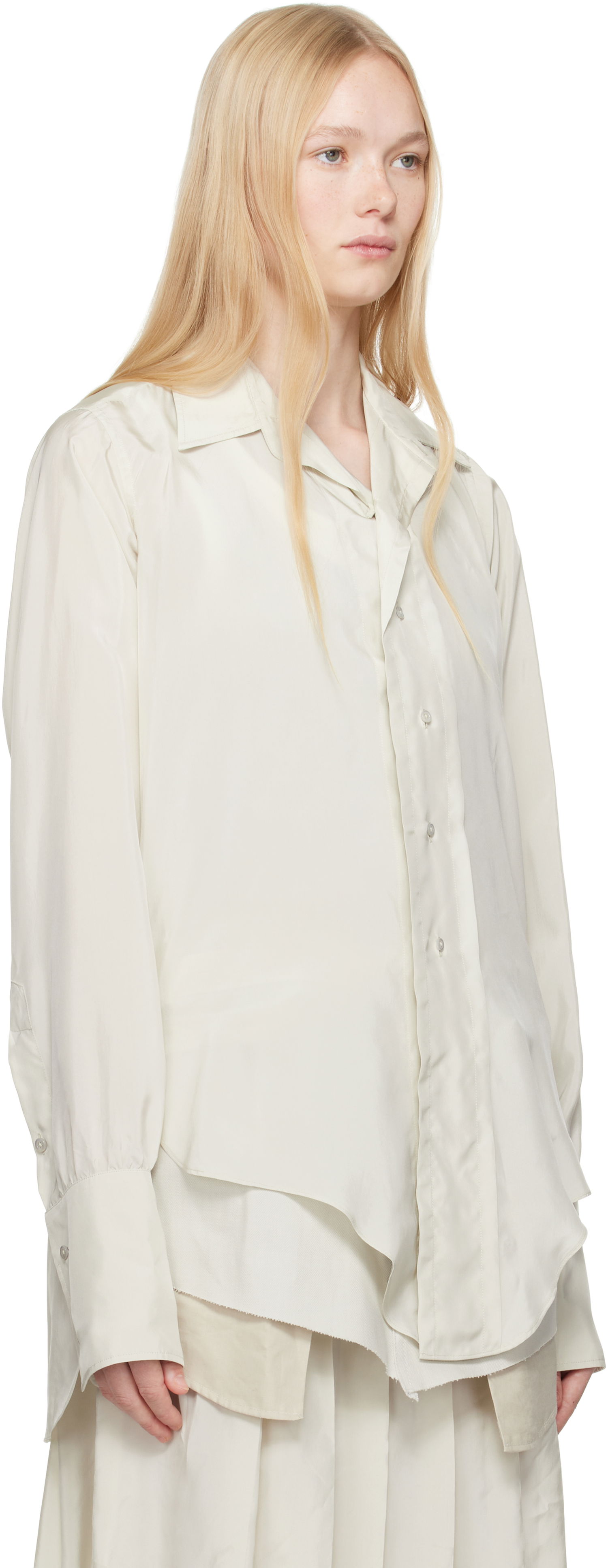Košeľa Maison Margiela Maison Margiela Dropped Hem Shirt Biela | S51DT0020 S76632, 1