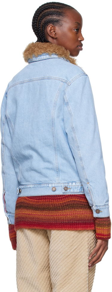 Bunda ERL ERL Faux Shearling Denim Jacket Modrá | ERL04J007, 2