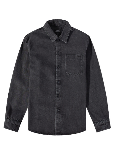 Bunda A.P.C. Vittorio Denim Overshirt Čierna | COGEX-H02837-LZE