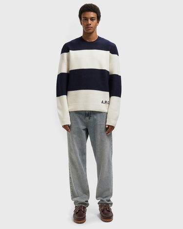 Sveter A.P.C. A.P.C. Eduardo Striped Sweater Navy | WVBDL-H23364-TIQ, 2