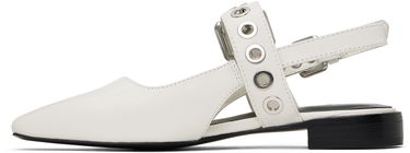 Starostlivosť o obuv rag & bone Rag & Bone Moto Astra Leather Slingback Slippers Biela | WFF25SF1013LE13, 2