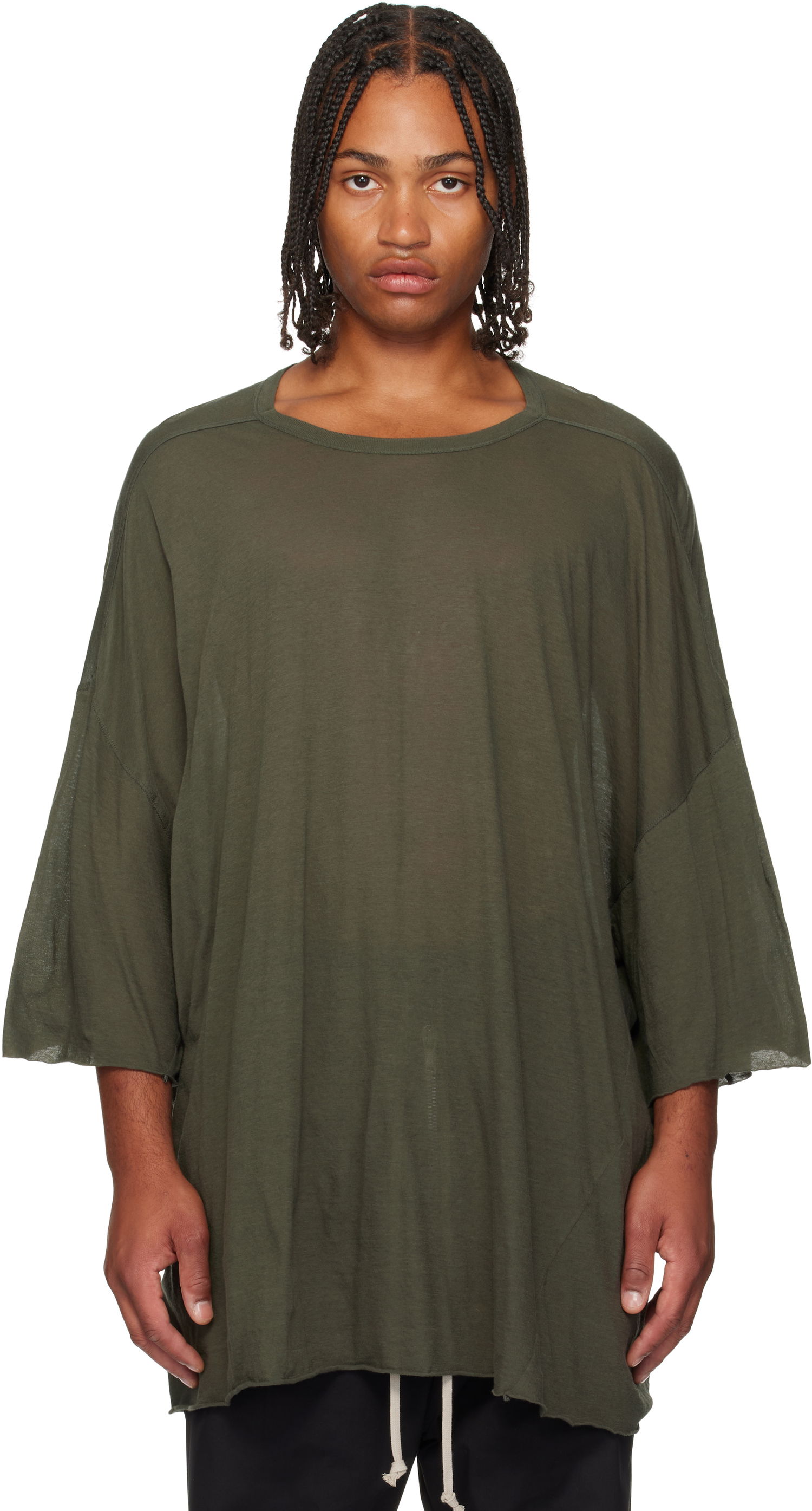 Tričko Rick Owens Rick Owens Concordians Tommy T-Shirt Zelené | RU02E1283 UC, 0