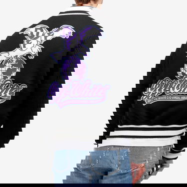 Bomber bunda Off-White Off-White Eagle Wool Varsity Jacket, Size Small Čierna | OMEH053S25FAB0011049, 3