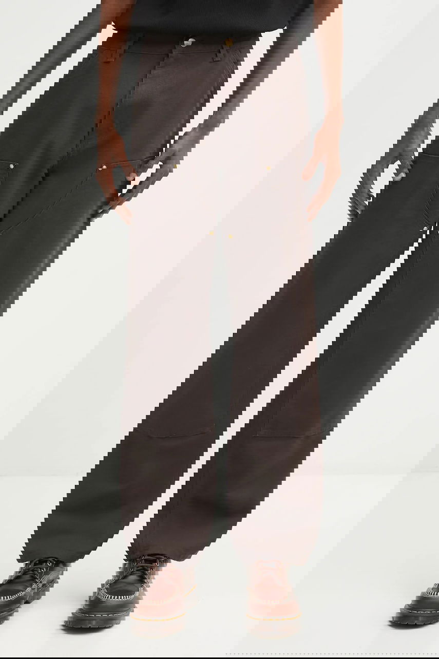 Nohavice Carhartt WIP Double Knee Pant Hnedá | I031501.4702, 0