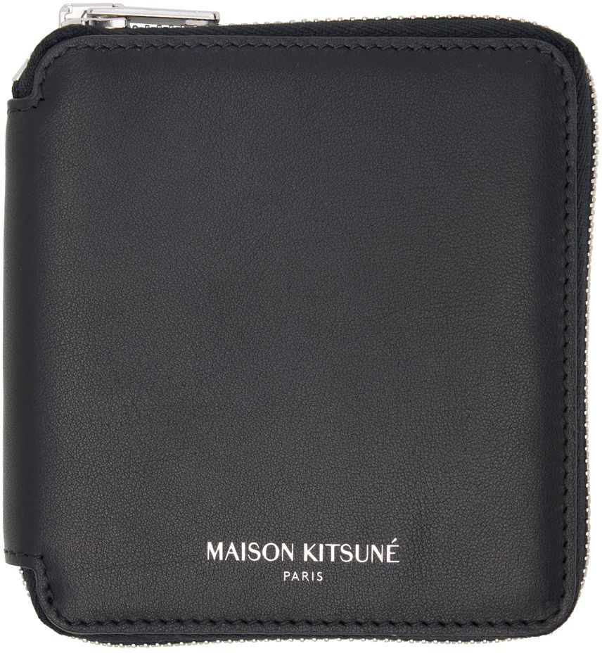 Peňaženka MAISON KITSUNÉ Square Zipped Wallet Šedá | LM05346LC0038, 0