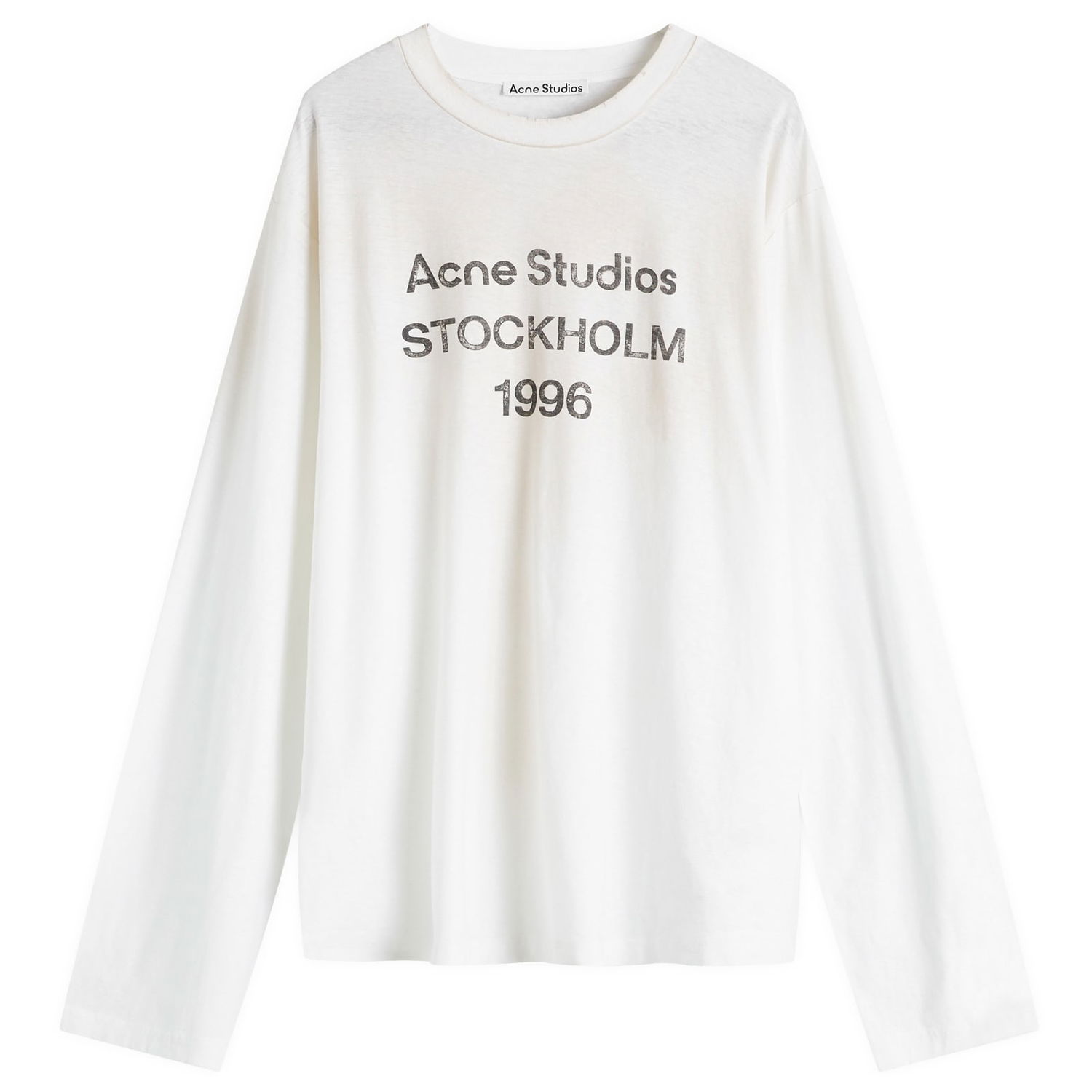 Tričko Acne Studios Edden 1996 Logo Long Sleeve Biela | CL0197-DC6, 0