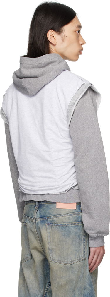 Mikina Acne Studios Acne Studios Layered Hoodie Šedá | BI0216-, 2