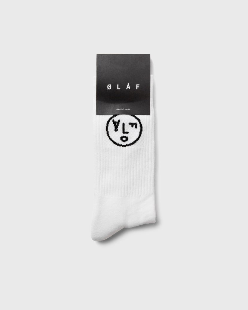 Ponožky ØLÅF OLAF FACE SOCKS Biela | A990806-WHITE