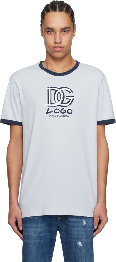 Tričko Dolce & Gabbana Dolce & Gabbana DG Logo T-Shirt Modrá | G8PV1TG7O4X, 0
