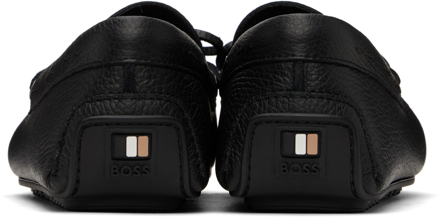 Tenisky a topánky BOSS BOSS Grained-Leather Driver Sole Loafers Čierna | 50536247, 1