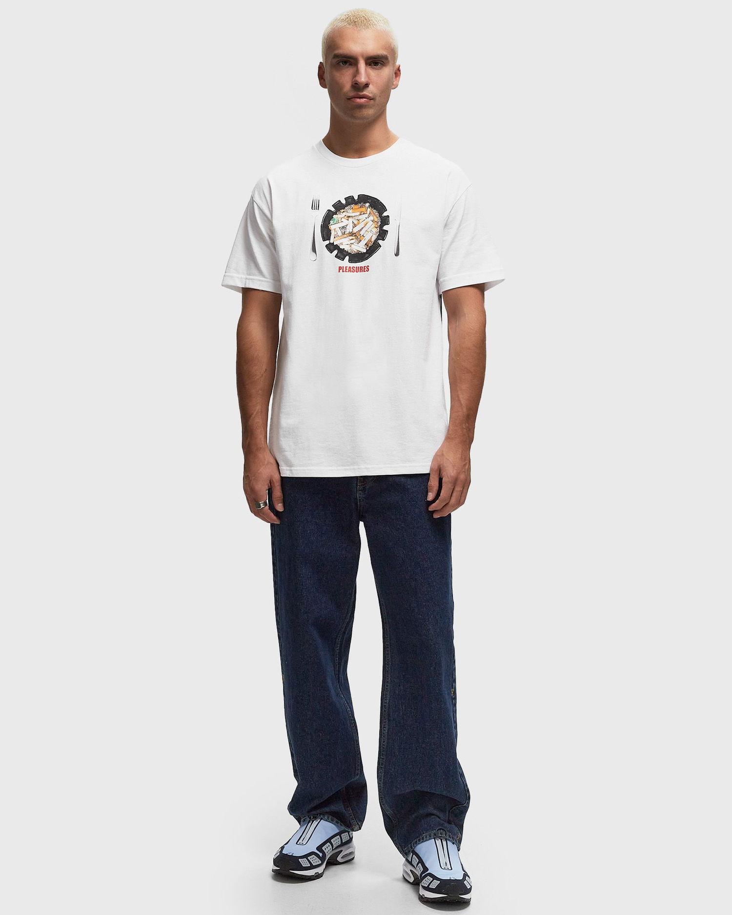 Tričko Pleasures Dinner White T-Shirt Biela | P24F078-WHITE, 1