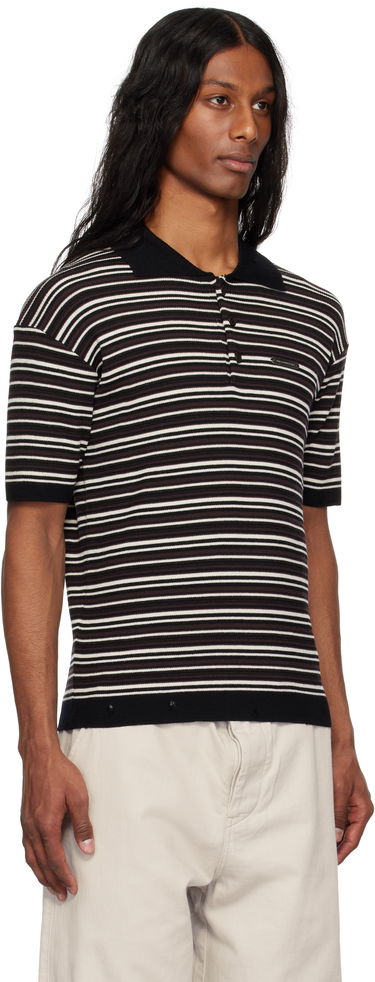 Polo tričko Andersson Bell Andersson Bell Striped Sweater Polo Čierna | atb1286m, 1