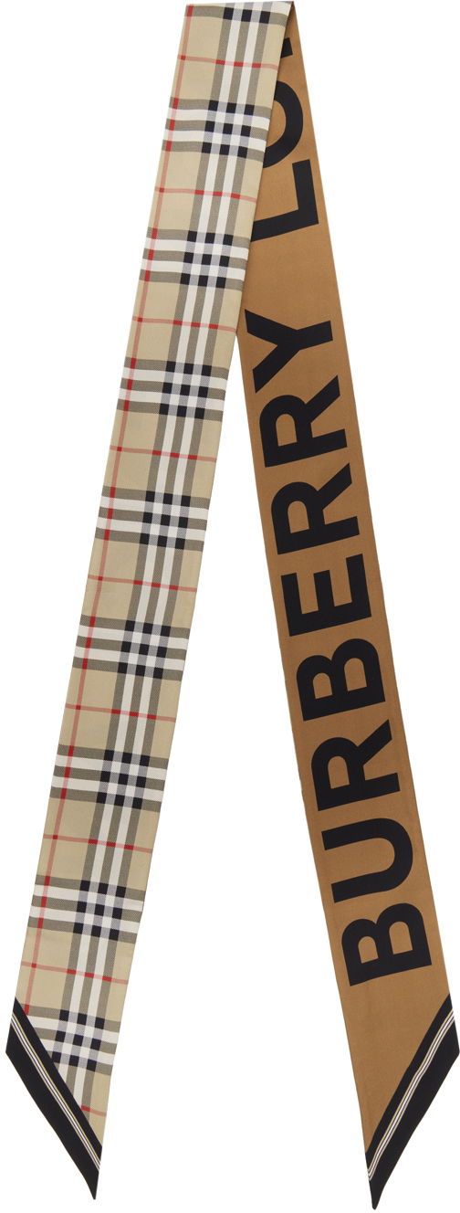 Šál Burberry Vintage Check Skinny Scarf Beige Béžová | 8028950