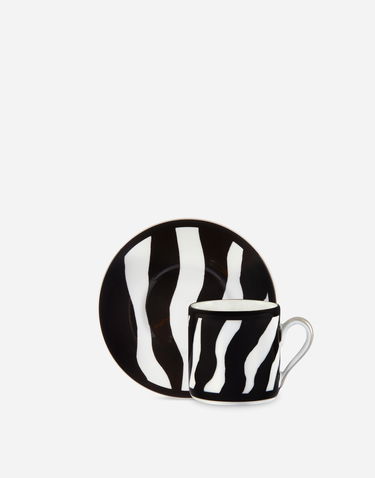Home decor Dolce & Gabbana Casa Zebra Print Gift Box With 2 Porcelain Espresso Cups With Saucers - Coffee Cups Onesize Čierna | TC0S23TCA70UZ003, 3