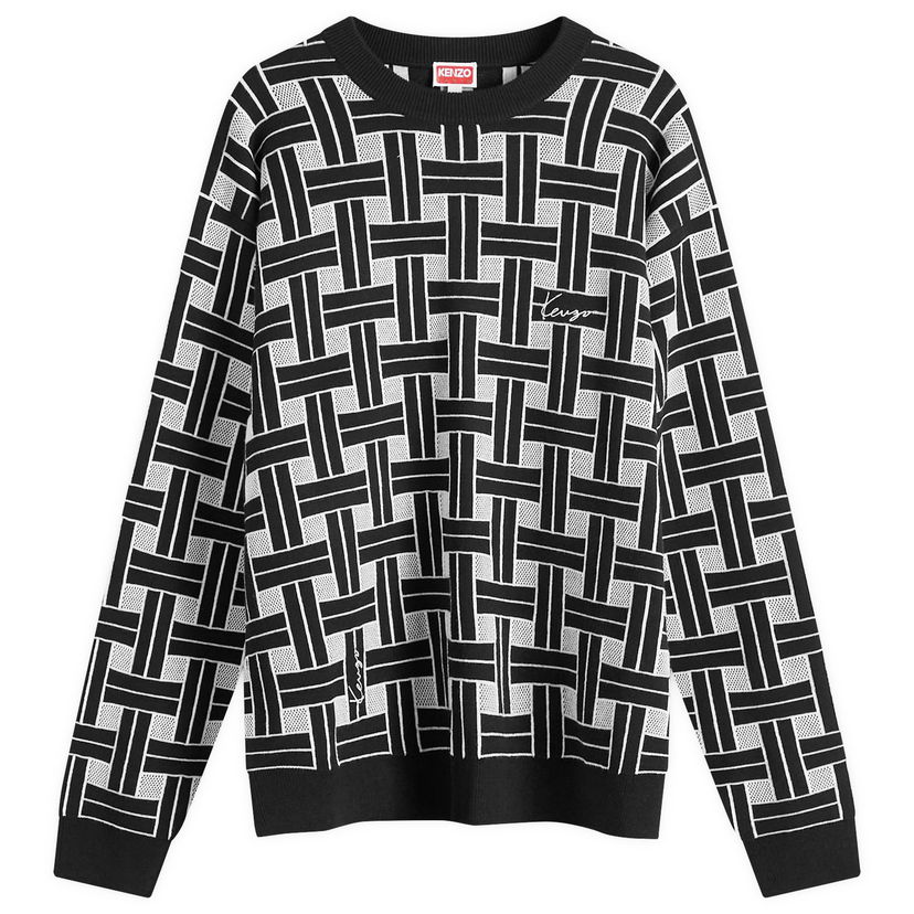 Mikina KENZO Men's Weave Knit Crew in Black, Size Small | END. Clothing Čierna | FE65PU4793CA-99J