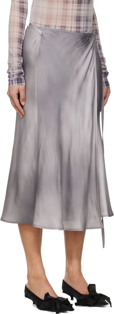 Sukňa Acne Studios Acne Studios Satin Wrap Midi Skirt Hnedá | AF0509-, 4
